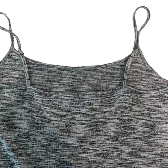 LOFT Outlet Shirt Spaghetti Strap Cami Size Large Soft Blue Black Space Dyed - Picture 9 of 9